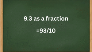 9.3 as a Fraction